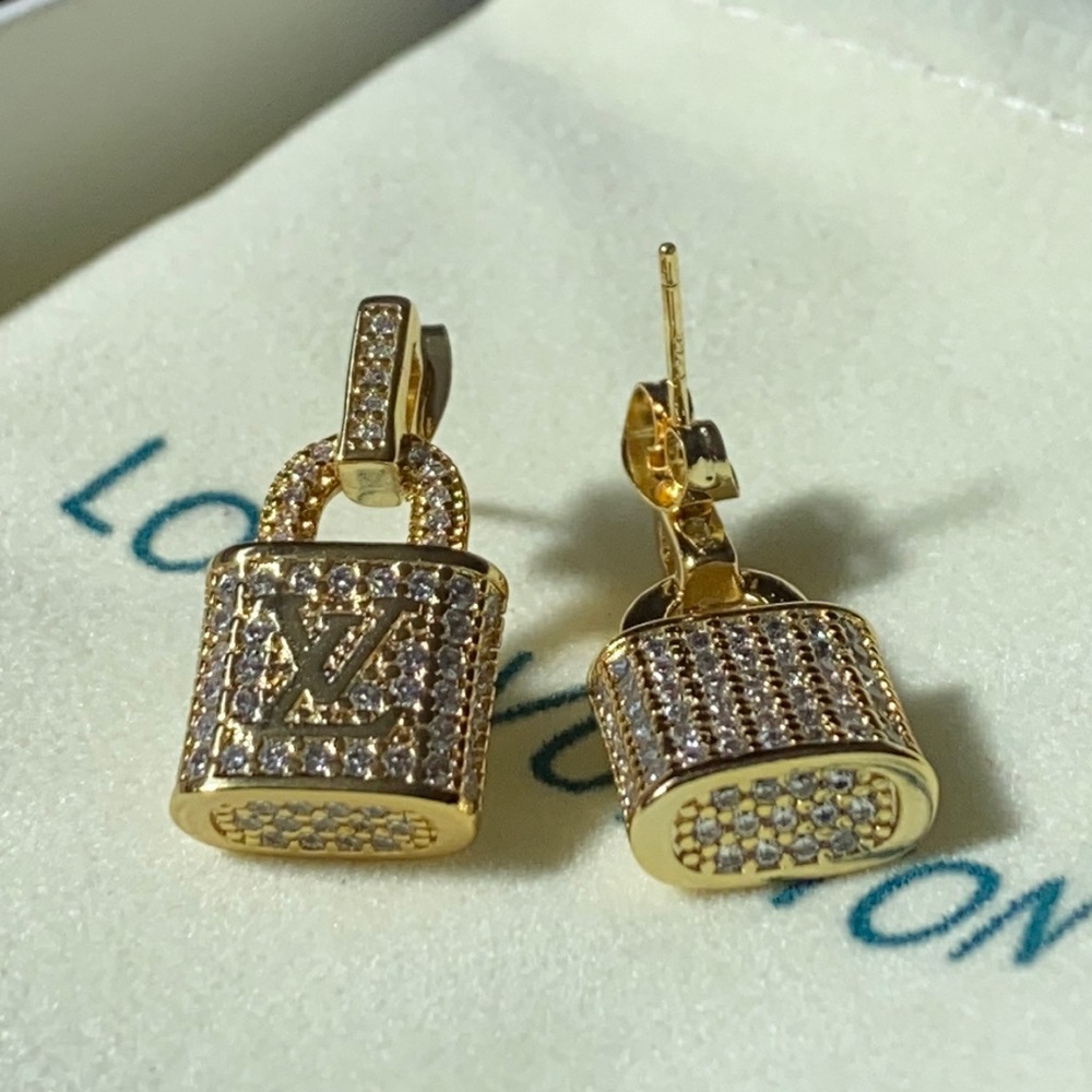 Designer Inspired Earrings Gold - Picture 3 of 8